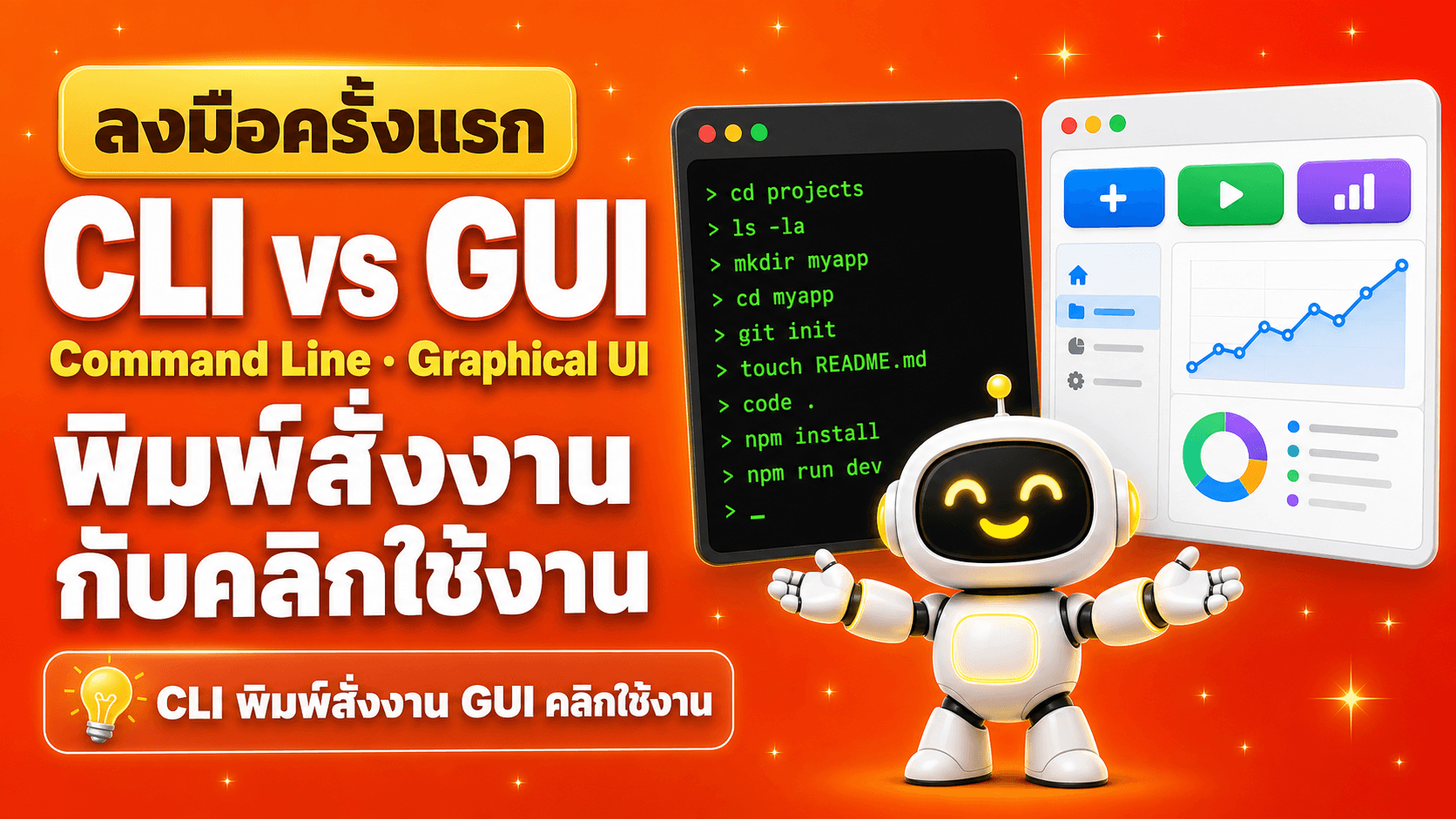 CLI กับ GUI ต่างกันยังไง