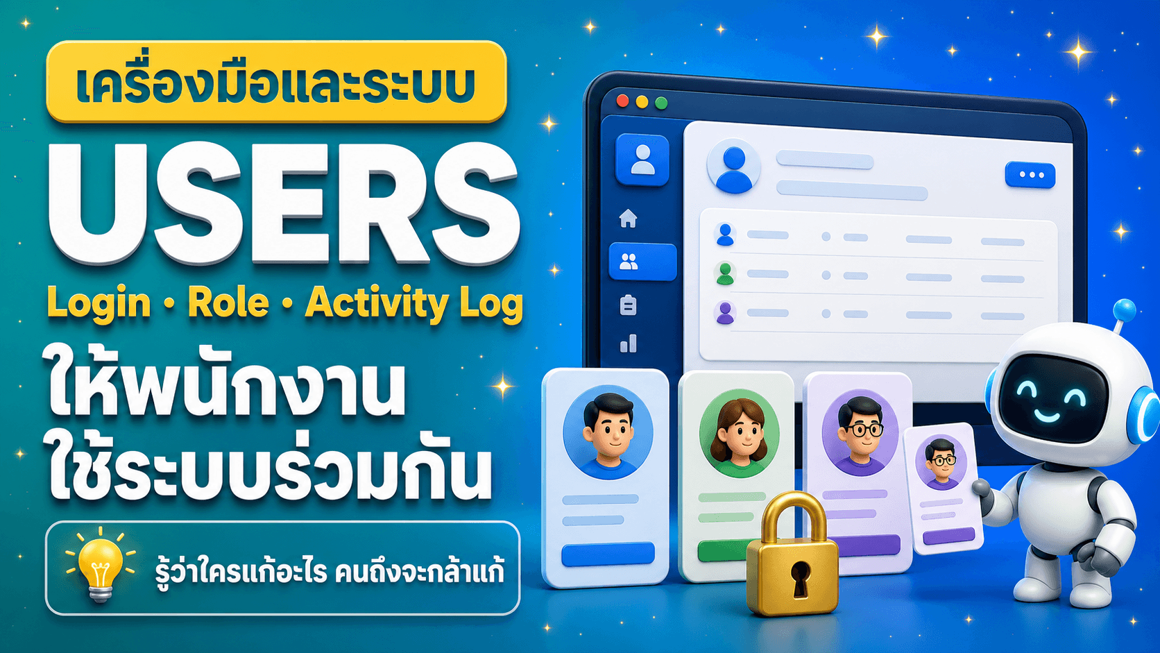 ให้พนักงานใช้ระบบร่วมกัน