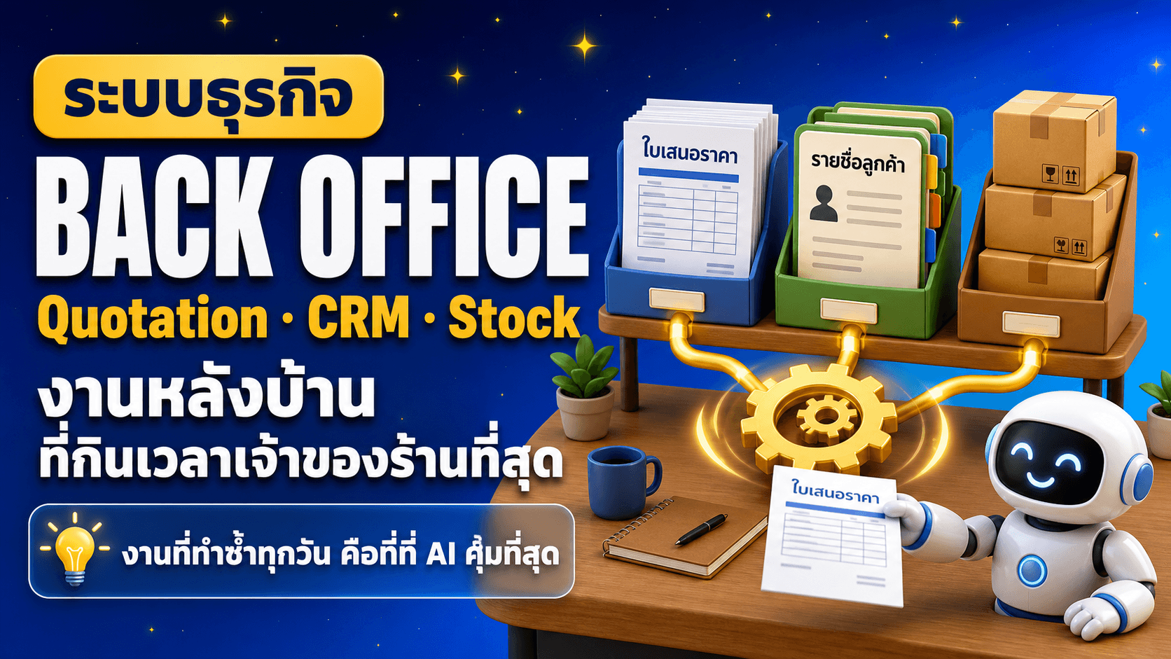 ใบเสนอราคา CRM และสต๊อก
