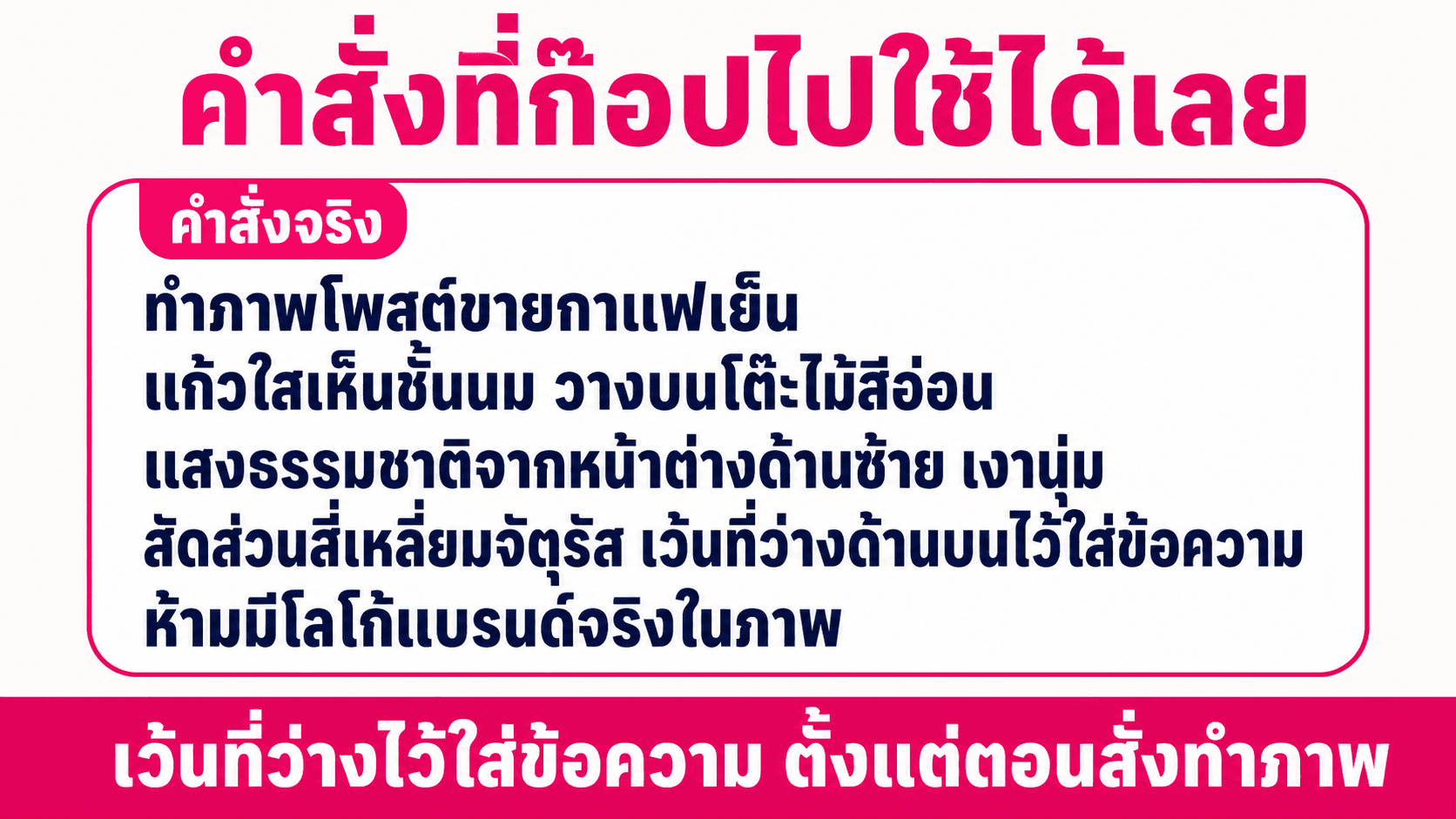 ให้ AI ทำภาพให้ร้าน — สไลด์ 4